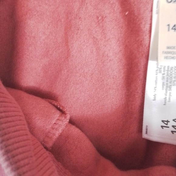 Oshkosh Fleece Lined High Rise Jogger Girl's Size 14 in‎ Pink Polka Dots - Picture 12 of 12